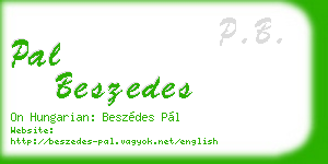 pal beszedes business card